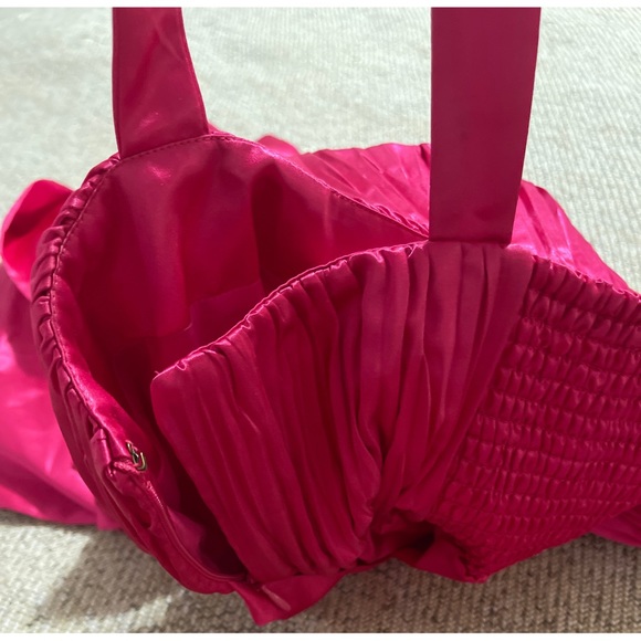 Anthropologie Bow-Tie Satin Mini Dress NWT SZ 14 - Picture 8 of 13